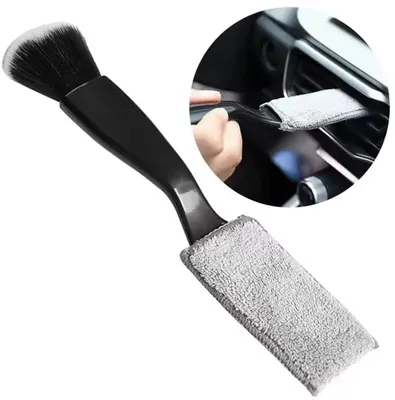 Produktbild von Autoinnenbürste - Reinigungsbürste für das Auto - 2-in1 - Autobürste - Mikrofaserbürste - 1 Stück - CHPN