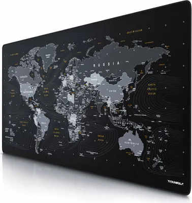 Produktbild von Titanwolf Gaming Mauspad, XXXL Speed Mousepad 1200 x 600 mm, Geschwindigkeit & Präzision, Wolf Global