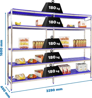 Produktbild von SIMONINOX INITIAL 5PP/1600x3290x400 Metallregal