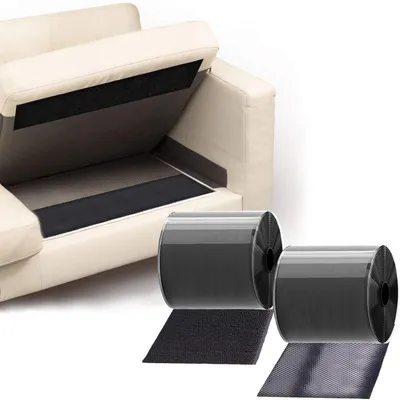 Image de Velcro adhésif auto-agrippant, résistant, noir, dimensions : 11 cm x 2 mètres, avec côté à crochet et côté à boucle