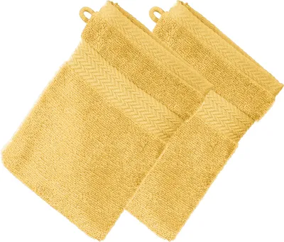 Produktbild von Erwin Müller Waschhandschuh Friedrichshafen" 2er-Pack gelb 15x21 cm"