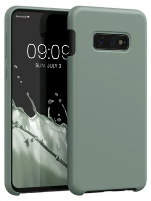 Produktbild von kwmobile Handyhülle für Samsung Galaxy S10e Hülle - Case Silikon - Kabelloses Laden - Schutzhülle Cover in Rainwashed Grün