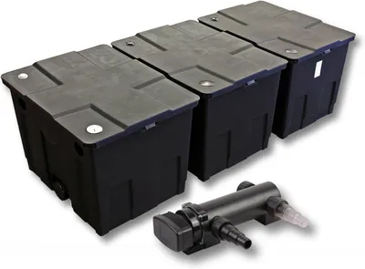 Productafbeelding van filterset voor 90.000 l vijver met UVC 18 W, 3-kamer, 3-serie vijverzuiveraar