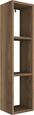Image de Belgrade - Étagère, 22x19x90h cm Noyer Marron, 3 Étagères