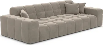 Produktbild von Samtstoff 3-Sitzer Couch Nivara Taupe