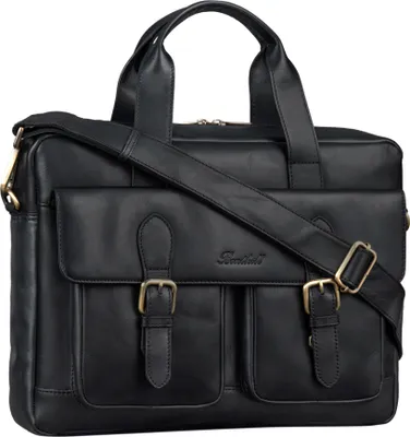 Produktbild von Benthill Aktentasche aus Leder - Lehrertasche Umhängetasche - Leder-Tasche Business - Echt-Leder Herren Arbeitstasche aus Büffelleder