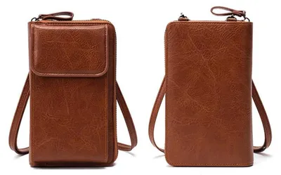 Produktbild von QKEPCY Handy Umhängetasche Damen Tasche Kunstleder Handytasche Kleine Geldbörse zu