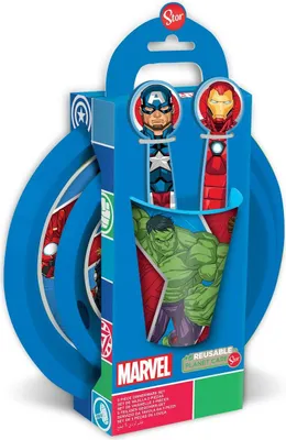 Produktbild von The Avengers Kindergeschirr-Set CZ11309 Kunststoff (5 Teile)