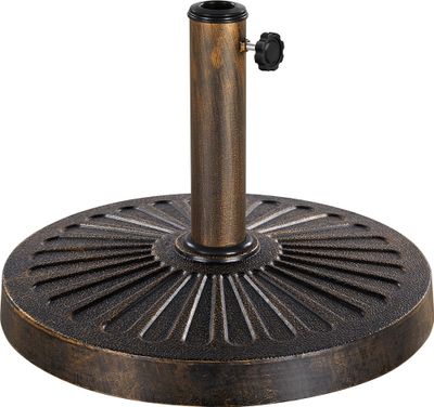 Yaheetech Sonnenschirmständer Garten Schirmhalter Schirmgewicht Rund Balkonschirmständer für Schirmstöcke bis 38-48 mm, 14 KG