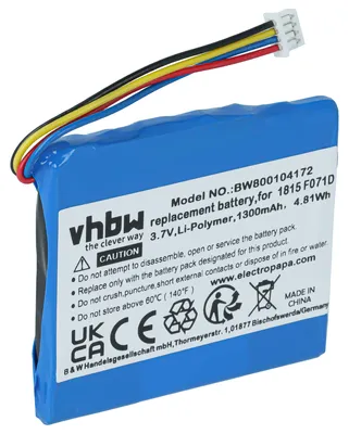 Produktbild von vhbw Akku kompatibel mit Texas Instruments TI-Nspire CX CAS (bis 10/2014), TI-Nspire CX (bis 10/2014) Taschenrechner (1300 mAh, 3,7 V, Li-Ion)