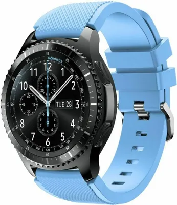 Produktbild von Strap-it Samsung Galaxy Watch 46mm Silikonarmband (Sandblau)