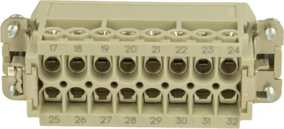 Produktbild von HARTING Han 16A Stifteinsatz (M) Schraubanschluss, 16-polig+PE 250V, 16A - 1 Stück