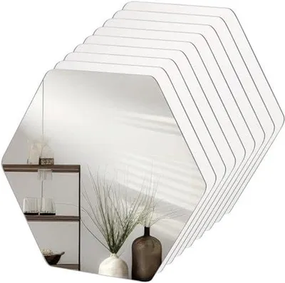 Image de Lot de 9 miroirs décoratifs à réflexion haute définition pour la décoration murale