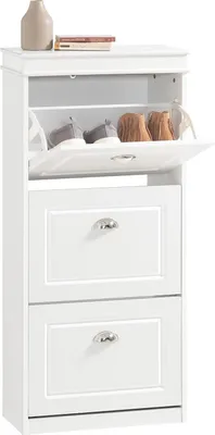Immagine prodotto di SoBuy scarpiera scarpiera scarpiera scarpiera 3 sportelli armadio corridoio scatola porta scarpe -53x24x117 cm