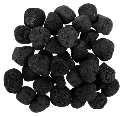Produktbild von Natürliche schwarze Lavasteine 1200 g (3-5 cm) Vulkansteine für Feuerstellen, Garten und Aquarien-Dekoration