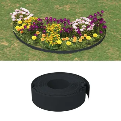 Immagine prodotto di vidaXL Bordatura nera 10 m 15 cm in polietilene