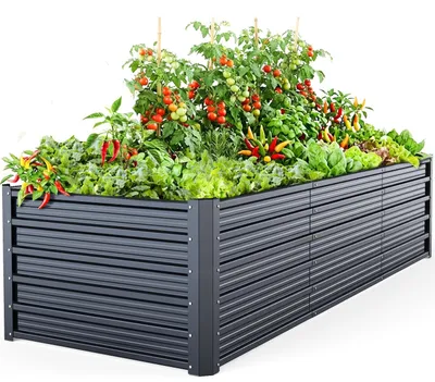 Image de Bordure de jardin surélevée en acier galvanisé pour l'extérieur