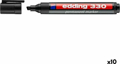 Productafbeelding van 10 stuks Edding 330-001 navulbare permanente marker, 1-5 mm, zwart