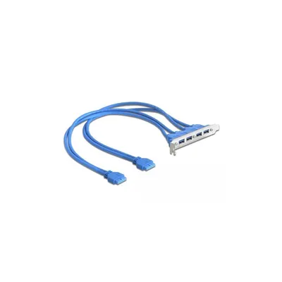Produktbild von DeLOCK 2 x USB 3.0 19-pin - 4 x USB 3.0-A, 0,4 m, USB 2.0, USB A, Männlich, Weiblich