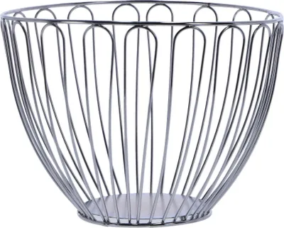 Image de EH Excellent Houseware, Corbeille à fruits - acier chromé, 24 cm