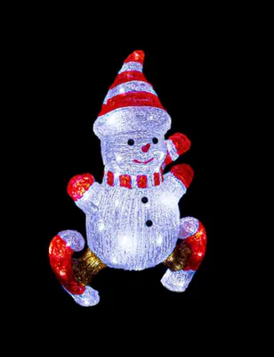 Produktbild von Leuchtender Schneemann auf Schlittschuhen 50 cm LED - Einheitsgröße