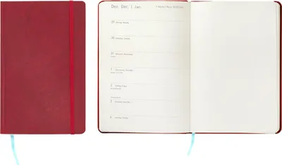 Produktbild von Idena Agenda Buchkalender 2026 / ca. DIN A6 / Farbe: rot