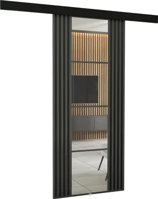 Produktbild von KIER FURNITURE Wandschiebetüren mit Spiegeln EMPI 80 - 86x205x1,6 cm - Graphit