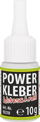 Produktbild von Petec Sekundenkleber Power Kleber blitzschnell Sekundenklebstoff 10g 93310