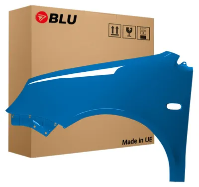 Obrázek produktu pro BLU Blatník náhrada pro Volkswagen Polo 9N IV 4 LA5M Levý Modrý MercatoBlau | 2001-2005 | Přední | Lakovaný | Připravený k montáži, Obrázek vytvořený pomocí AI