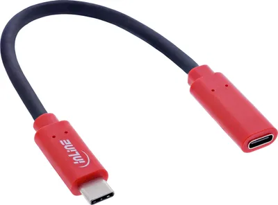Produktbild von InLine 31654, 0,2 m, USB C, USB C, Rot