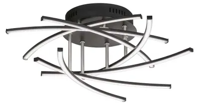 Zdjęcie produktu dla Lampa sufitowa LED, metalowa, czarna, zdalne sterowanie, ściemnialna