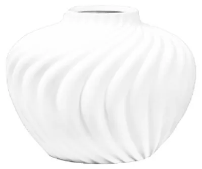 Produktbild von Runde, cremefarbene Vase aus Polyresin, 34,5 x 34,5 x 25,5 cm