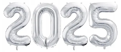 Immagine prodotto di FOLIENBALLONS numero 2025 SILVER Prom di Capodanno 86cm