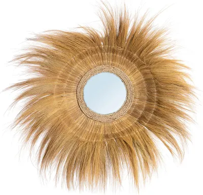 Image de Miroir herbe marron 90x90x22cm