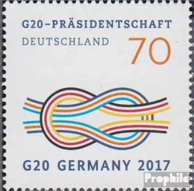 Produktbild von Briefmarken BRD (BR.Deutschland) 2017 Mi 3291R mit Zählnummer (kompl.Ausg.) postfrisch G20-Präsidentschaft