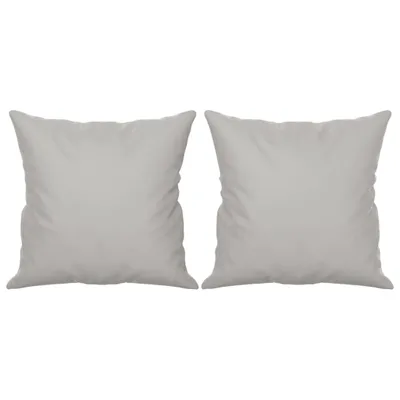Produktbild von vidaXL Zierkissen 2 Stk. Hellgrau 40x40 cm Mikrofasergewebe
