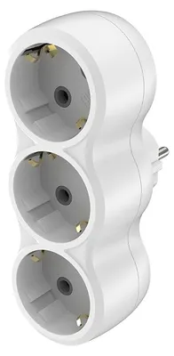 Produktbild von Braytron kompakter 3 Fach Mehrfachstecker Steckdosenadapter Steckdosen Typ F Steckdosenverteiler mit Kindersicherung