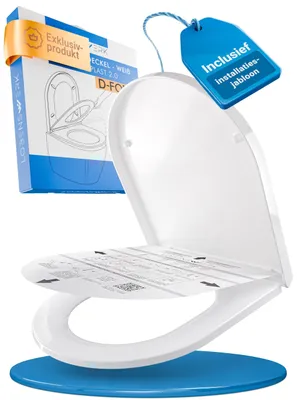 Immagine prodotto di Copertura per WC a forma di D con sistema di chiusura ammortizzata