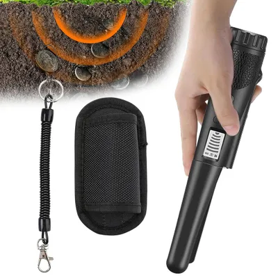 Produktbild von Pinpointer Metalldetektor wasserdicht, 360° Scan, LED-Taschenlampe, Audio- und Vibrationsalarm, tragbar, für Gold, Silber, Münzen, Nagel, Relikte