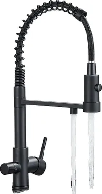 Produktbild von Küchenarmatur, Dualfunktion, Ausziehbare Sprühdüse, Mattschwarz