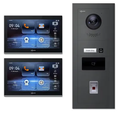 Produktbild von Goliath Premium IP GL-IPH141A.6 Video-Türsprechanlage, 1 Familie, 2× 10 Zoll Schwarz, Anthrazit, Aufputz