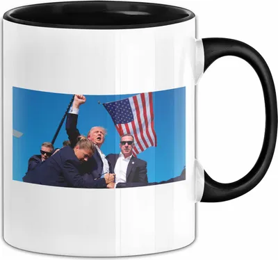 Produktbild von Donald Trump Tasse 2024 Angeschossen Schuss USA Wahlen (Schwarz)