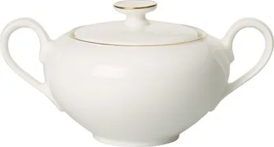 Obrázek produktu pro Villeroy & Boch Anmut Gold, Zlato, Bílá, Porcelán, Kulatý, Porcelán, Bílá, Odnímatelné víko