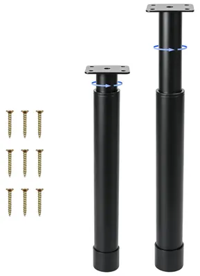 Imagen del producto de Elzusha - Juego de 2 patas ajustables para muebles, de 42 a 70 cm, color