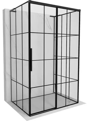 Obrázek produktu pro Mexen Rox-3S L sprchový kout 3-stěnný posuvný pravý 120 x 90 cm, černá mřížka, černý - 8C2L-120-090-70-77-3S-P