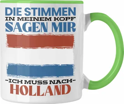 Produktbild von Trendation - Holland Tasse Urlaub Heimat Geschenk Spruch Niederlande Geschenkidee (Grün)