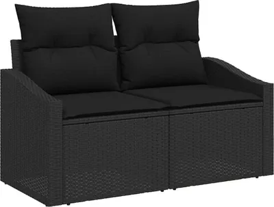 Zdjęcie produktu dla Sofa ogrodowa vidaXL z poduszkami, 123 x 62 x 69 cm, wykonana z rattanu syntetycznego