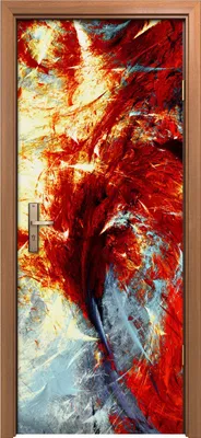 Produktbild von Türposter 80x200 cm Türaufkleber Türtapete Türfolie Klebefolie Kunst Abstrakte Malerei Farbtextur