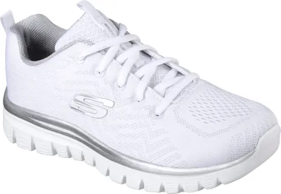 Produktbild von Skechers Graceful - Get Connected - Weiß / Silber Polyester Größe: 39 Normal