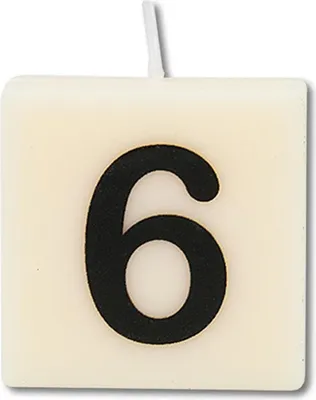 Produktbild von Paperdreams Buchstabenkerze Nr. 6, 4 Stk.